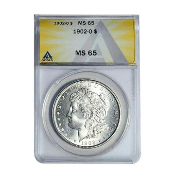 1902-O Morgan Silver Dollar New Orleans - ANACS MS65