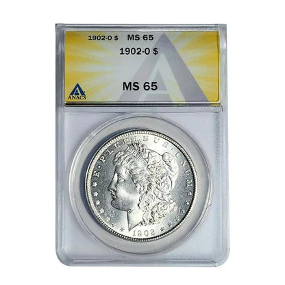 1902-O Morgan Silver Dollar New Orleans - ANACS MS65