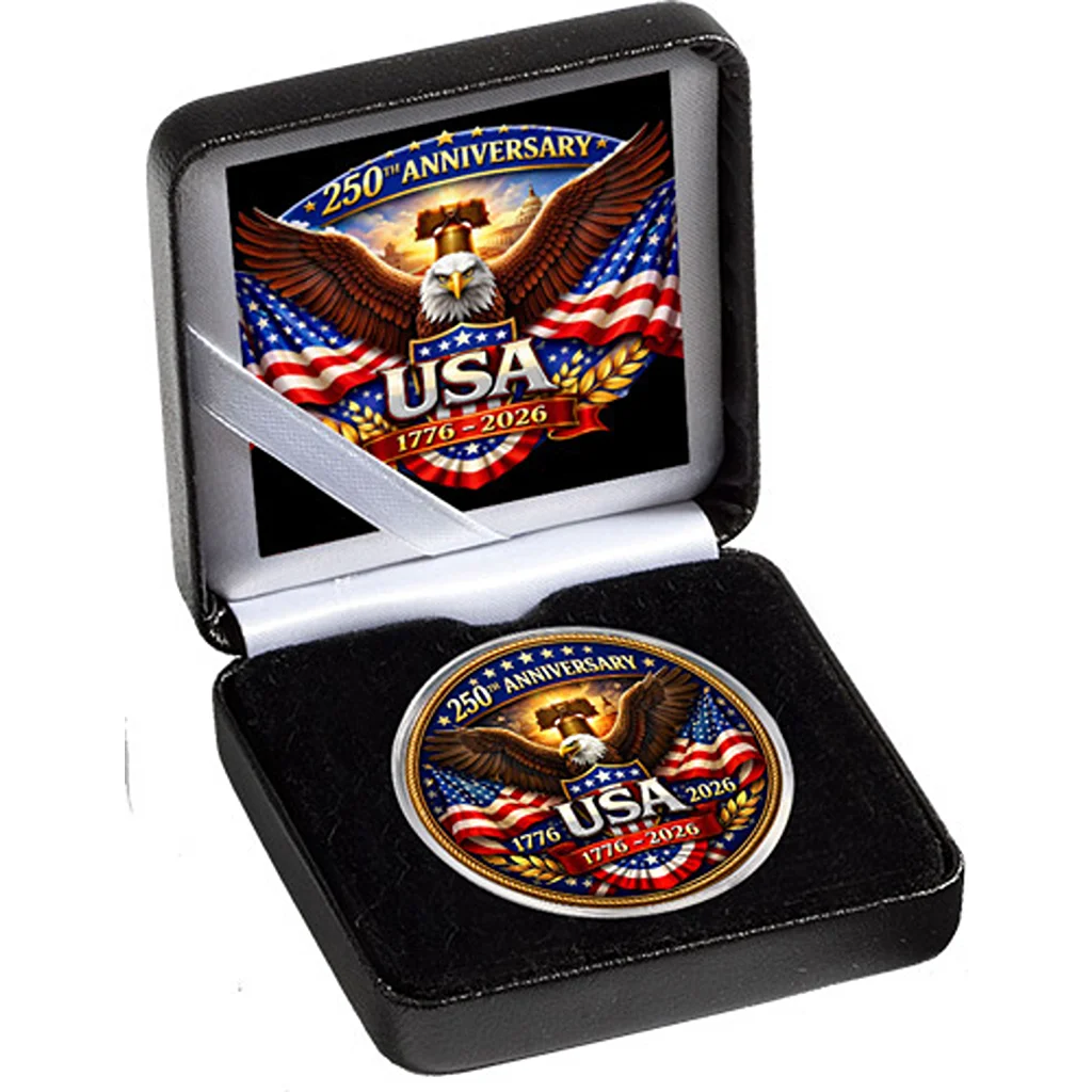 USA 250th Anniversary Commemorative Colorized 1 oz Copper Medal