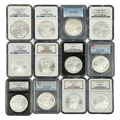 Silver Eagle Certified MS69 Grab Bag