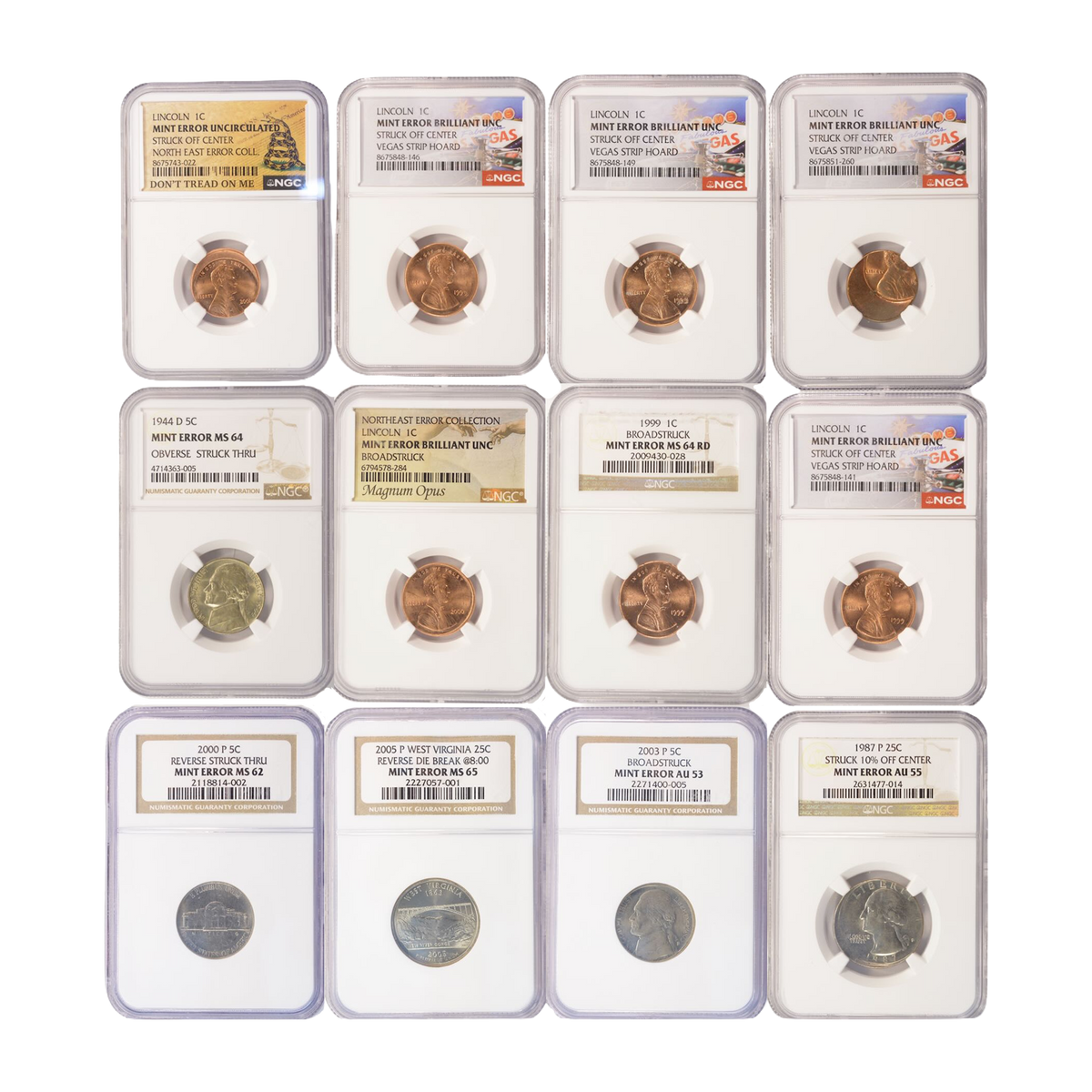 Certified Error Coin Grab Bag – NGC, CACG & PCGS