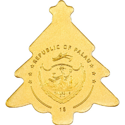 Palau Golden Highlights Christmas Tree 0.5 Gram Gold .9999 - CoinsTV