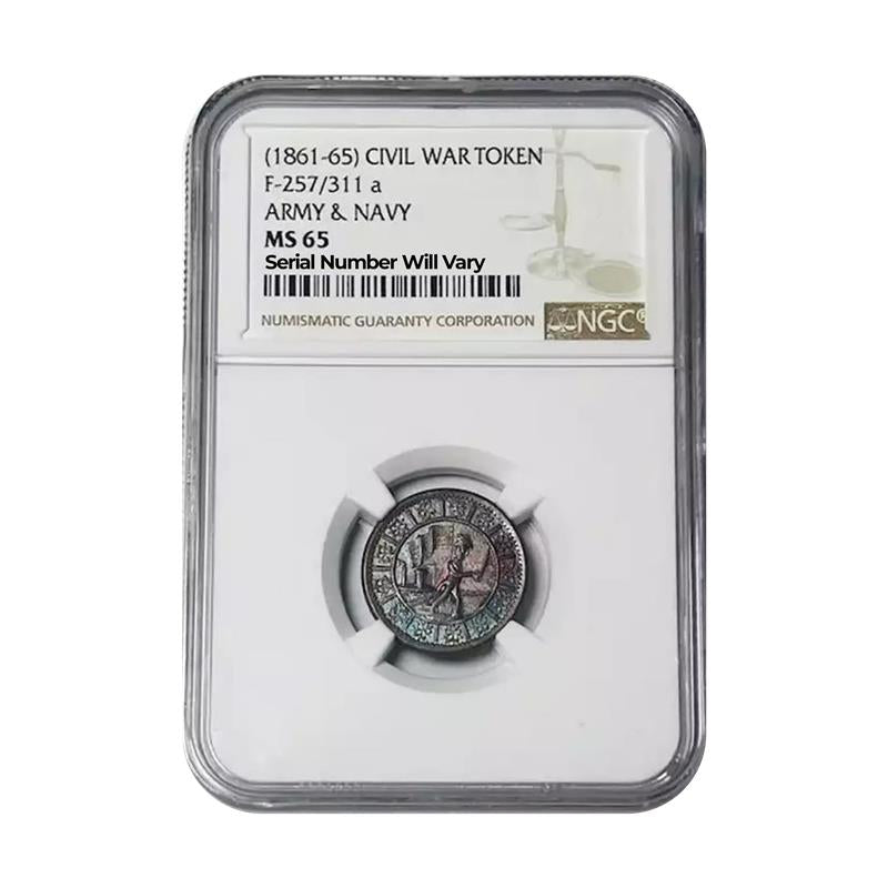 (1861-65) Civil War Token F-257/311 a ARMY & NAVY - NGC MS65 - CoinsTV