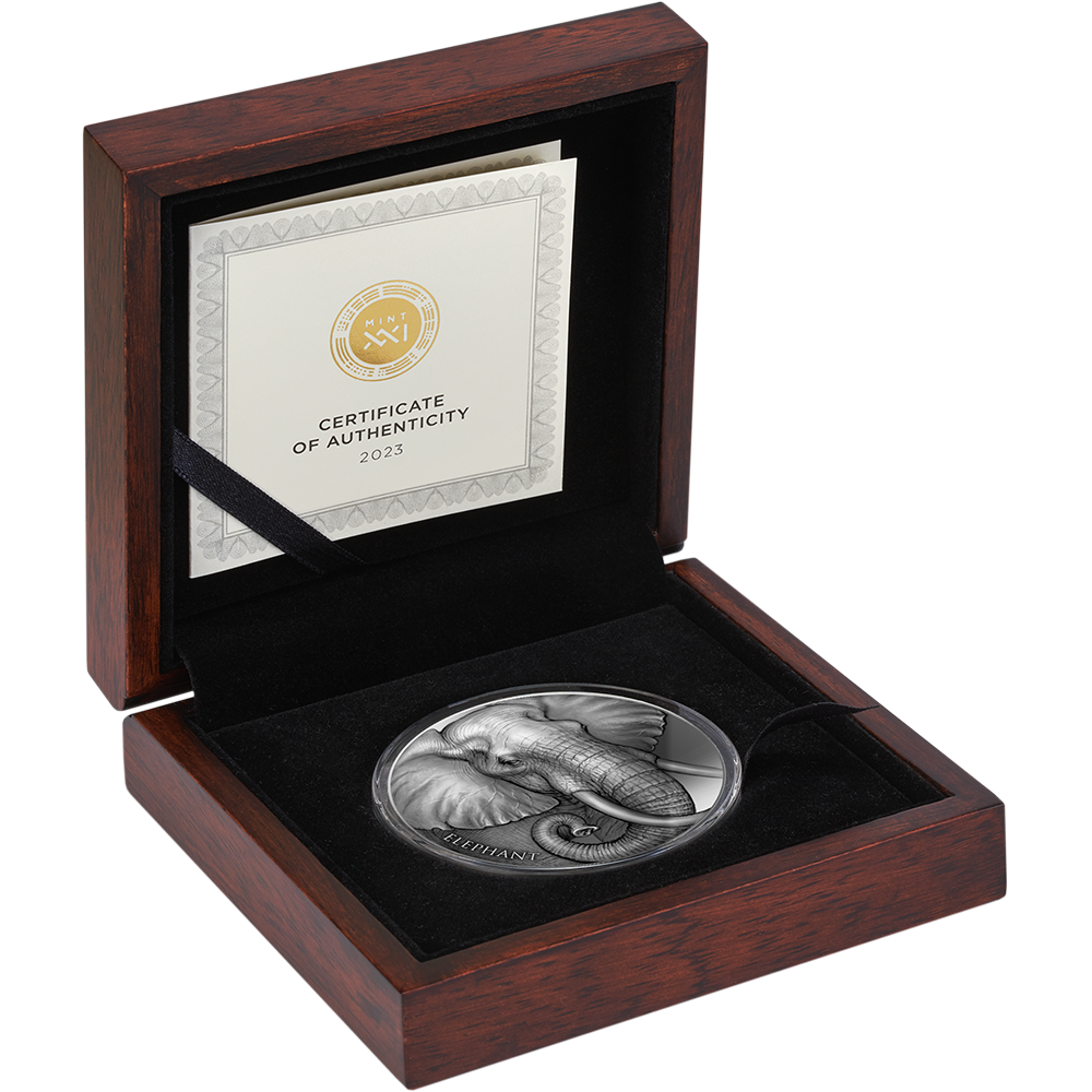 2023 Cameroon Expressions of Wildlife Elephant 2 oz Silver Coin - CoinsTV