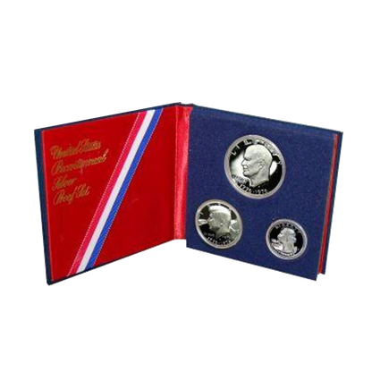 1976 US Proof 3 pc Bicentennial Silver Set - Original Government Packaging