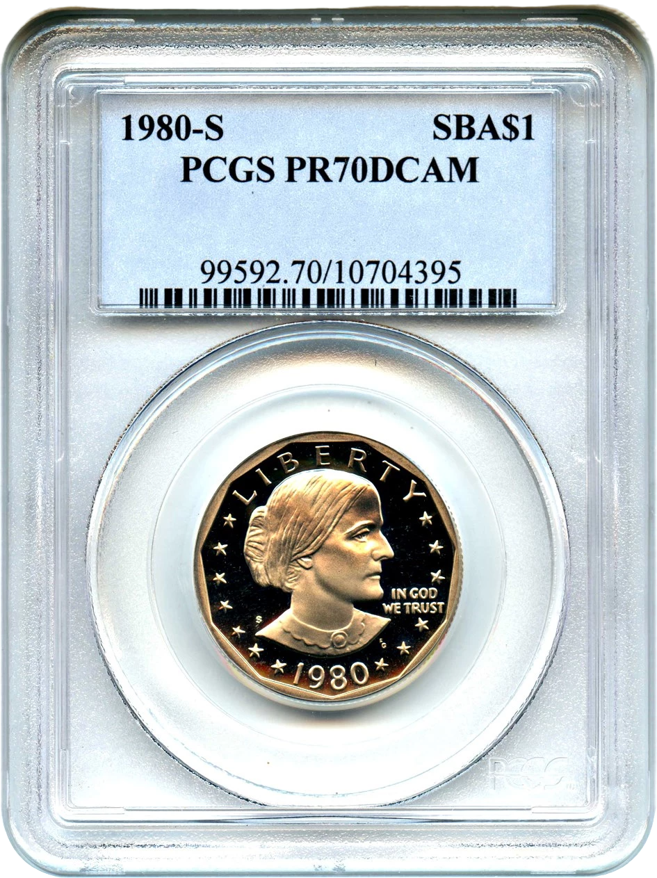 1980 S Susan B Anthony Dollar - PCGS PR70 Deep Cameo - CoinsTV