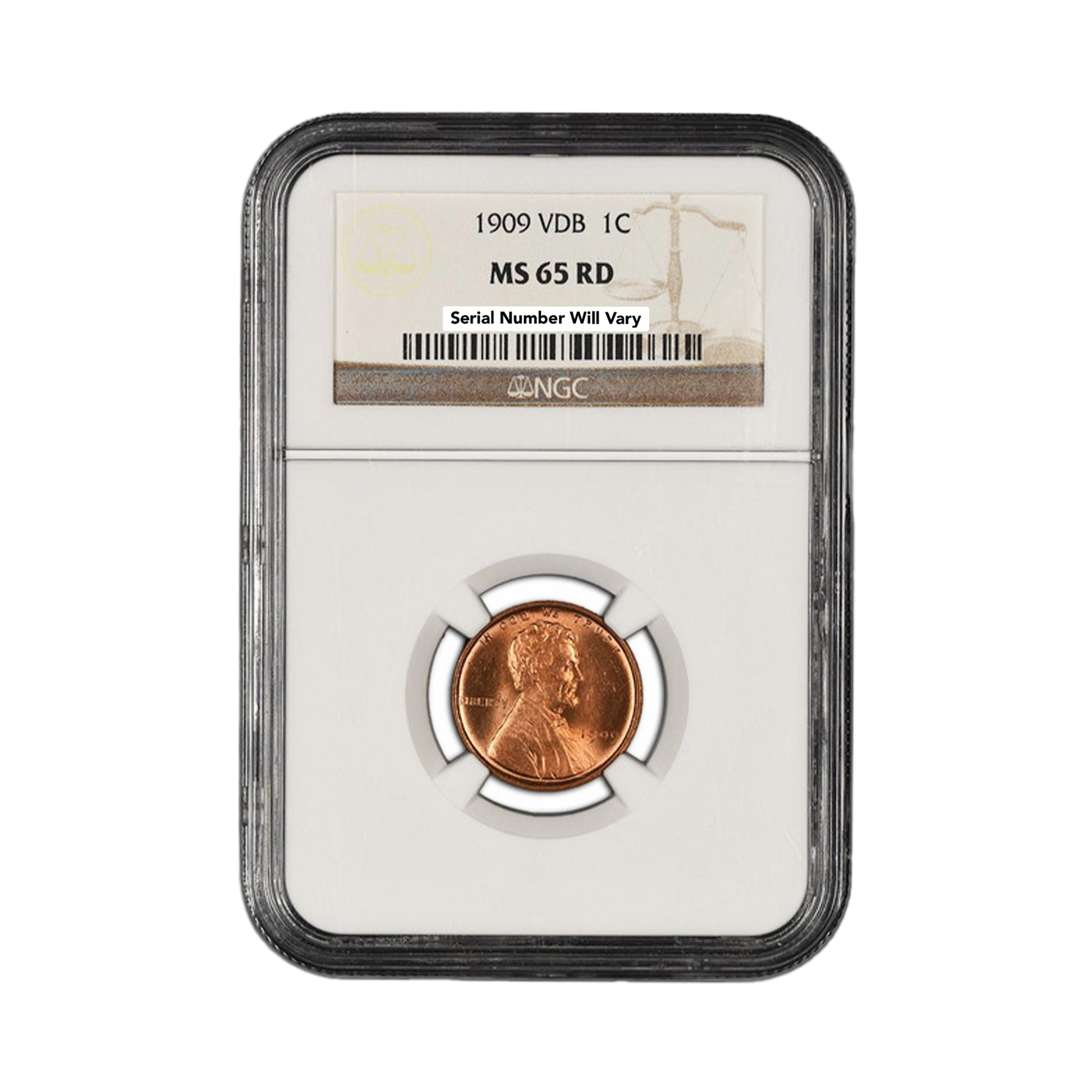1909 VDB Lincoln Cent - NGC or PCGS MS65 RD - CoinsTV