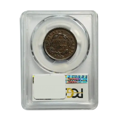 1838 Large Cents Coronet Head - PCGS AU58 BN