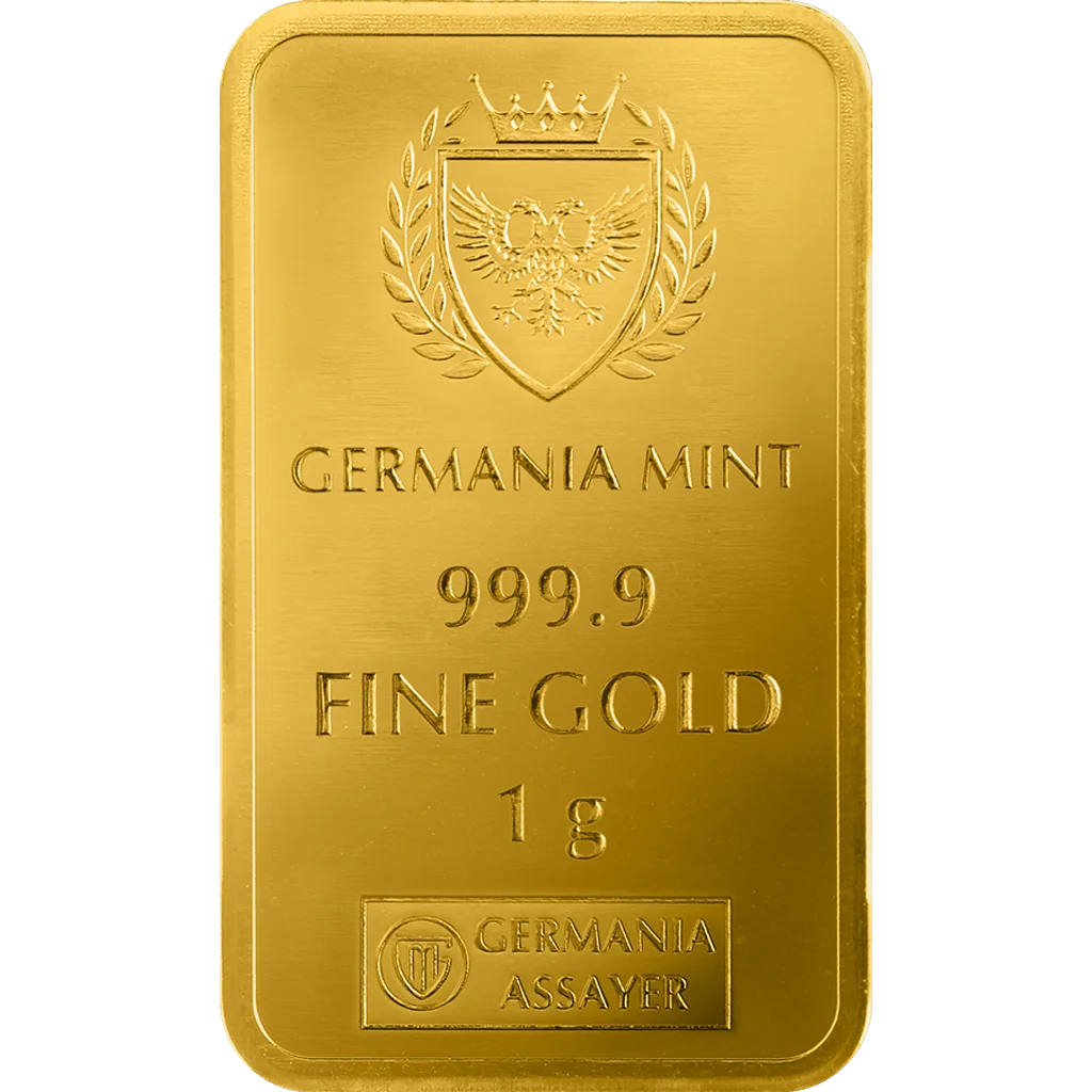2027 Germania Mint Year of the Goat Minted 1g Gold Bar in Card - CoinsTV