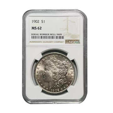1902 Morgan Silver Dollar Philadelphia - NGC MS62