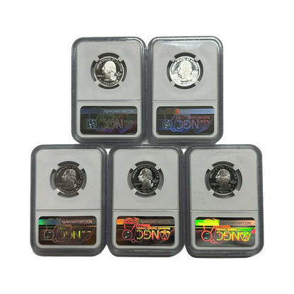 2000-2002-S Silver Quarters NGC PF69 UCAM San Francisco Label Grab Bag - CoinsTV