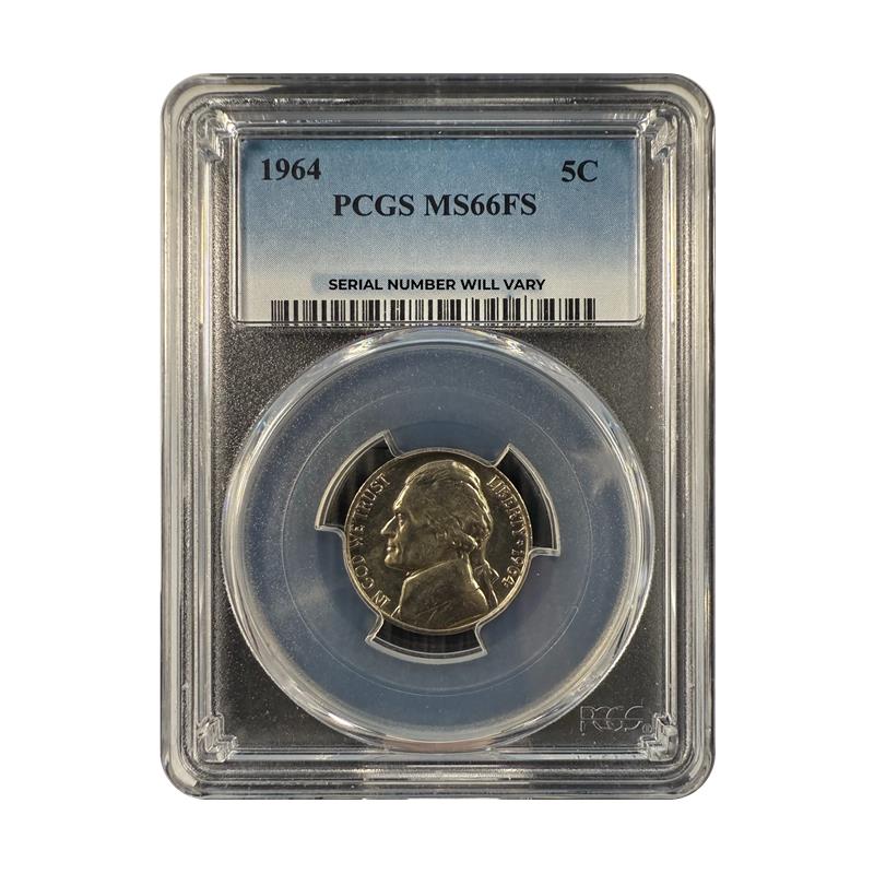 1964 Jefferson Nickel - PCGS MS66 FS - CoinsTV