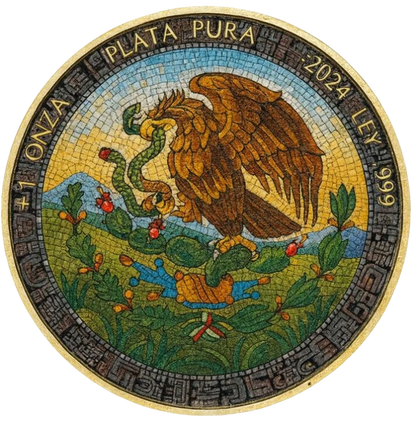 2024 Mexico Libertad Mosaic Eagle & Snake Edition 1 oz Silver Coin