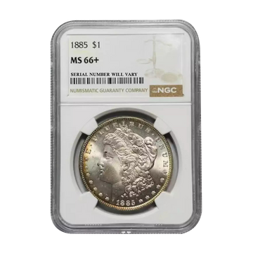 1885 Morgan Silver Dollar Philadelphia - NGC MS66+