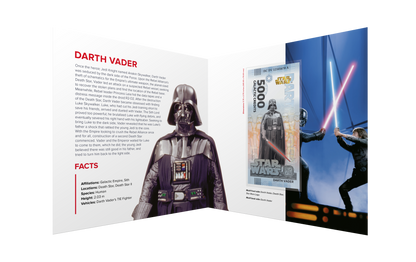 Star Wars Darth Vader Bank Note in Folder - CoinsTV