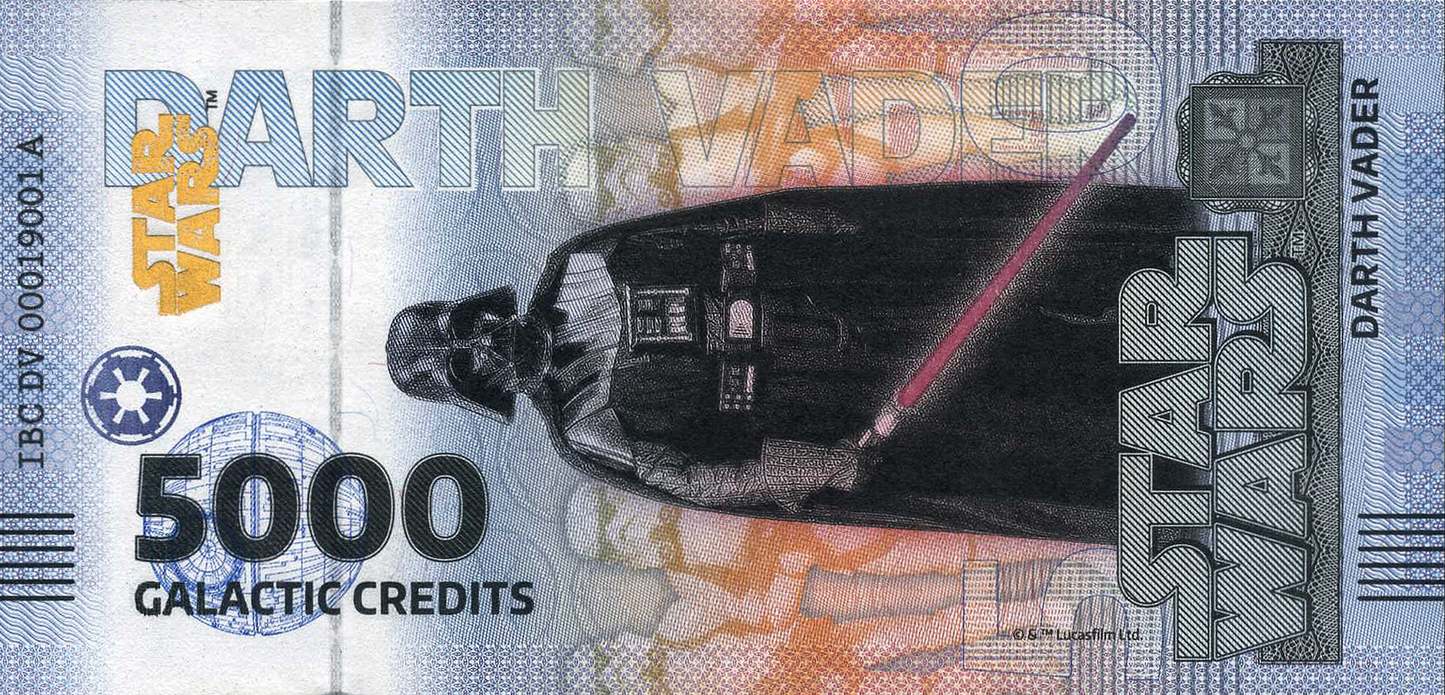 Star Wars Darth Vader Bank Note in Folder - CoinsTV