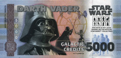 Star Wars Darth Vader Bank Note in Folder - CoinsTV