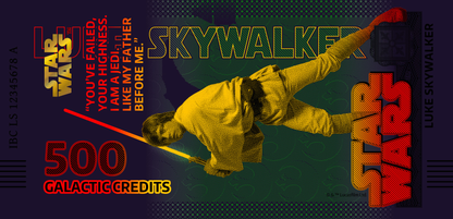 Star Wars Luke Skywalker Bank Note in Folder - CoinsTV