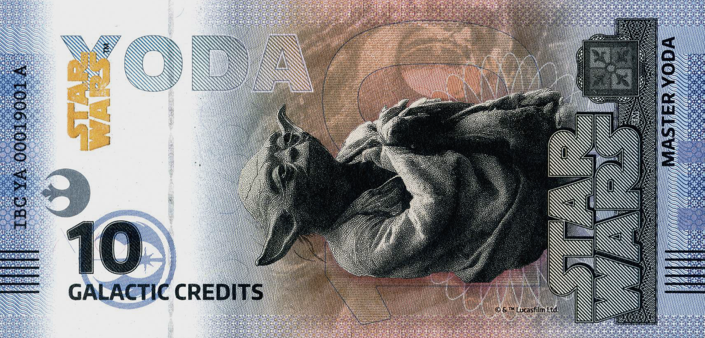 Star Wars Yoda Bank Note in Folder - CoinsTV