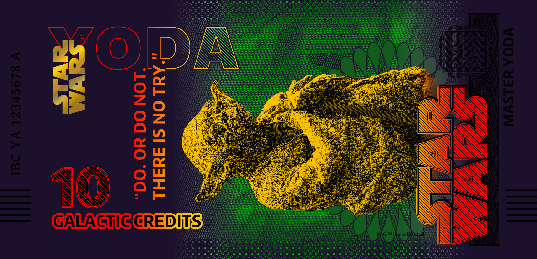 Star Wars Yoda Bank Note in Folder - CoinsTV