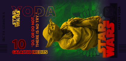 Star Wars Yoda Bank Note in Folder - CoinsTV