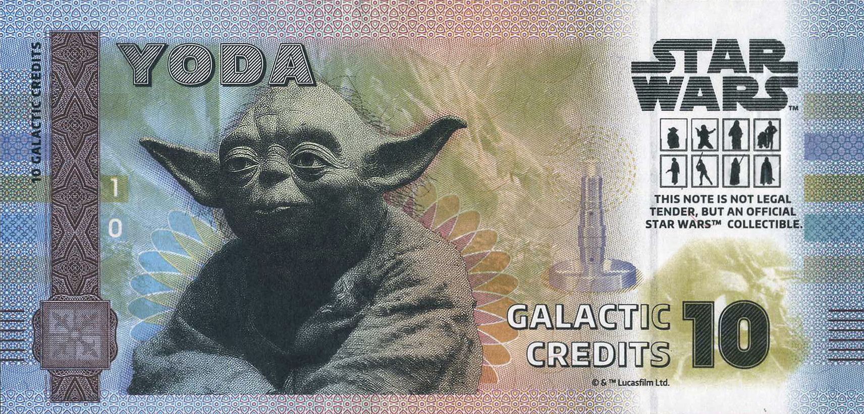 Star Wars Yoda Bank Note in Folder - CoinsTV