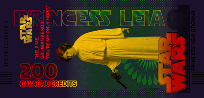 Star Wars Princess Leia Bank Note in Folder - CoinsTV