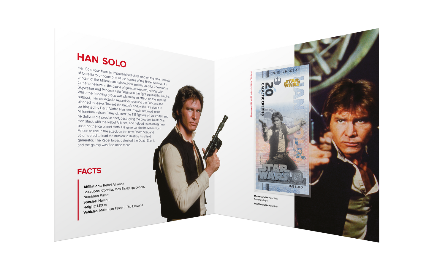 Star Wars Han Solo Bank Note in Folder - CoinsTV