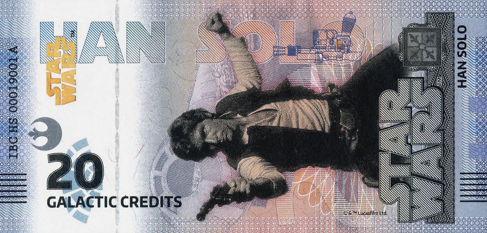 Star Wars Han Solo Bank Note in Folder - CoinsTV