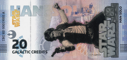 Star Wars Han Solo Bank Note in Folder - CoinsTV