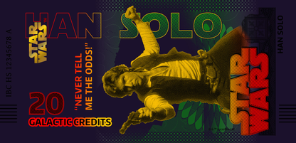 Star Wars Han Solo Bank Note in Folder - CoinsTV