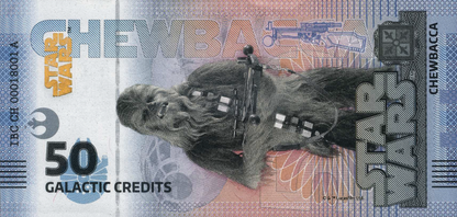 Star Wars Chewbacca Bank Note in Folder - CoinsTV