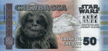 Star Wars Chewbacca Bank Note in Folder - CoinsTV