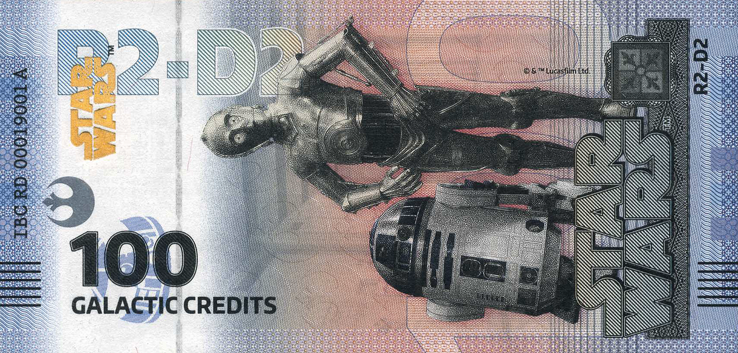 Star Wars R2-D2 Bank Note in Folder - CoinsTV
