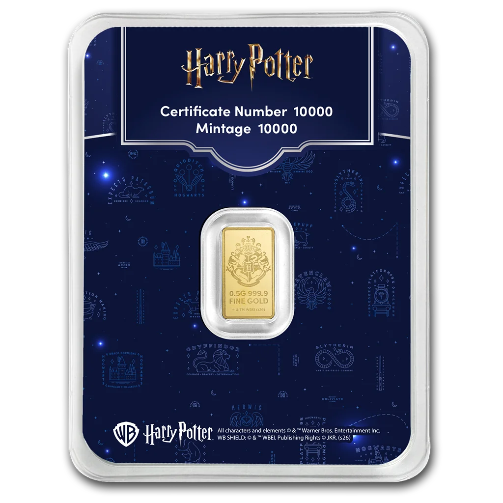 2026 PAMP Suisse Harry Potter 25th Anniversary 0.5g Gold Bar