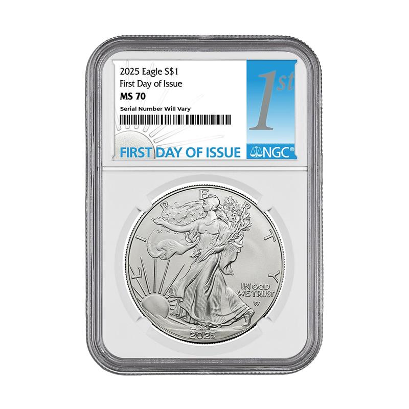 2025 Silver Eagle NGC MS70 First Day of Issue - CoinsTV
