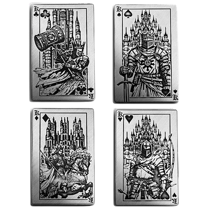 Renaissance Deck of Cards - Kings 4 x 1 oz Silver Card Bar Set - CoinsTV