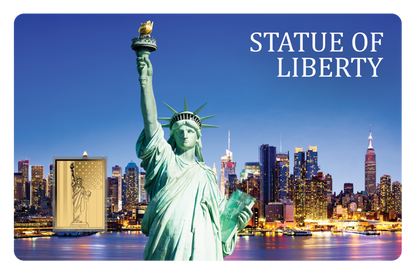 Statue of Liberty 1/1000 oz Gold Medal in Card