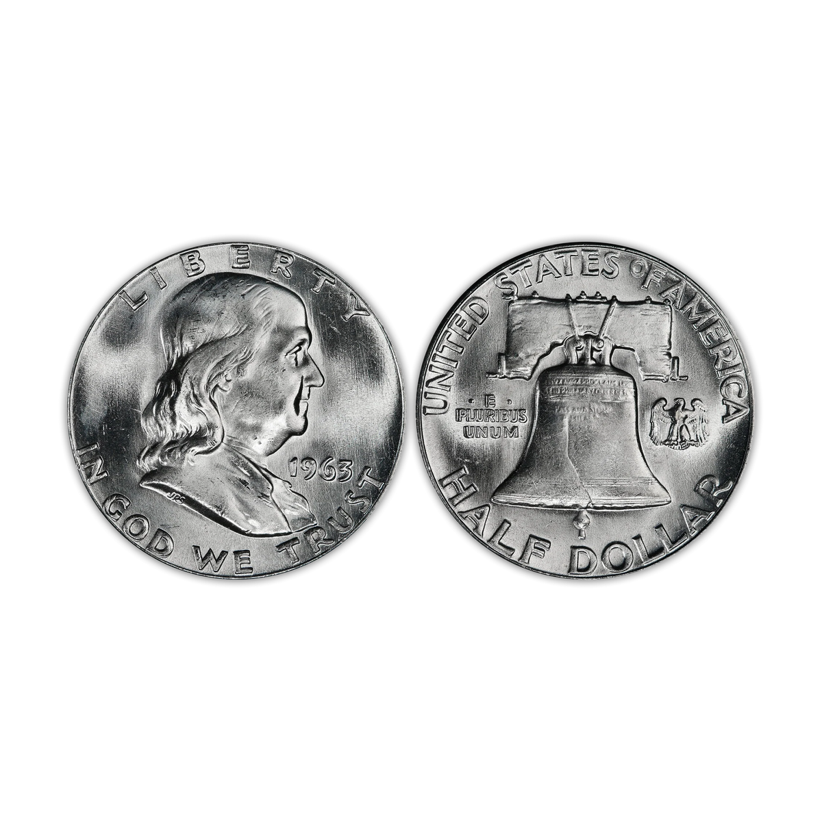 1963 Franklin 90% Silver Half Dollar Philadelphia - Uncirculated