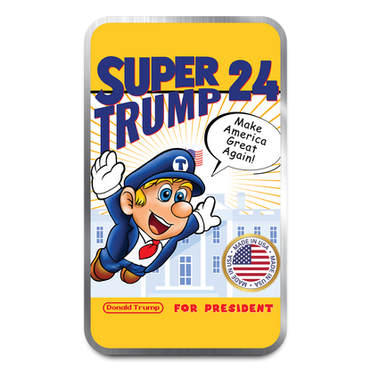 8 Bit Mint Super Trump 3 1 oz Silver Bar - CoinsTV