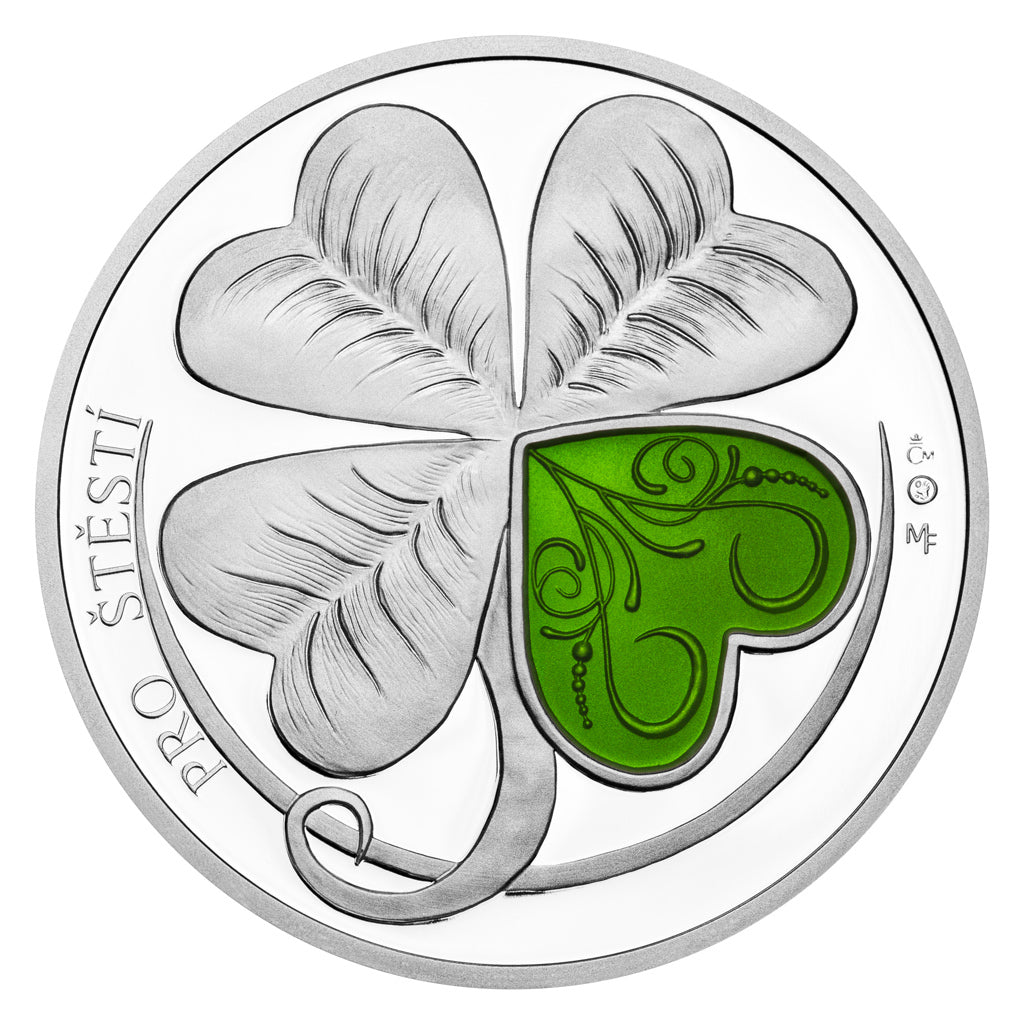 2024 Four Leaf Clover Enameled 1 oz Silver Medal - CoinsTV