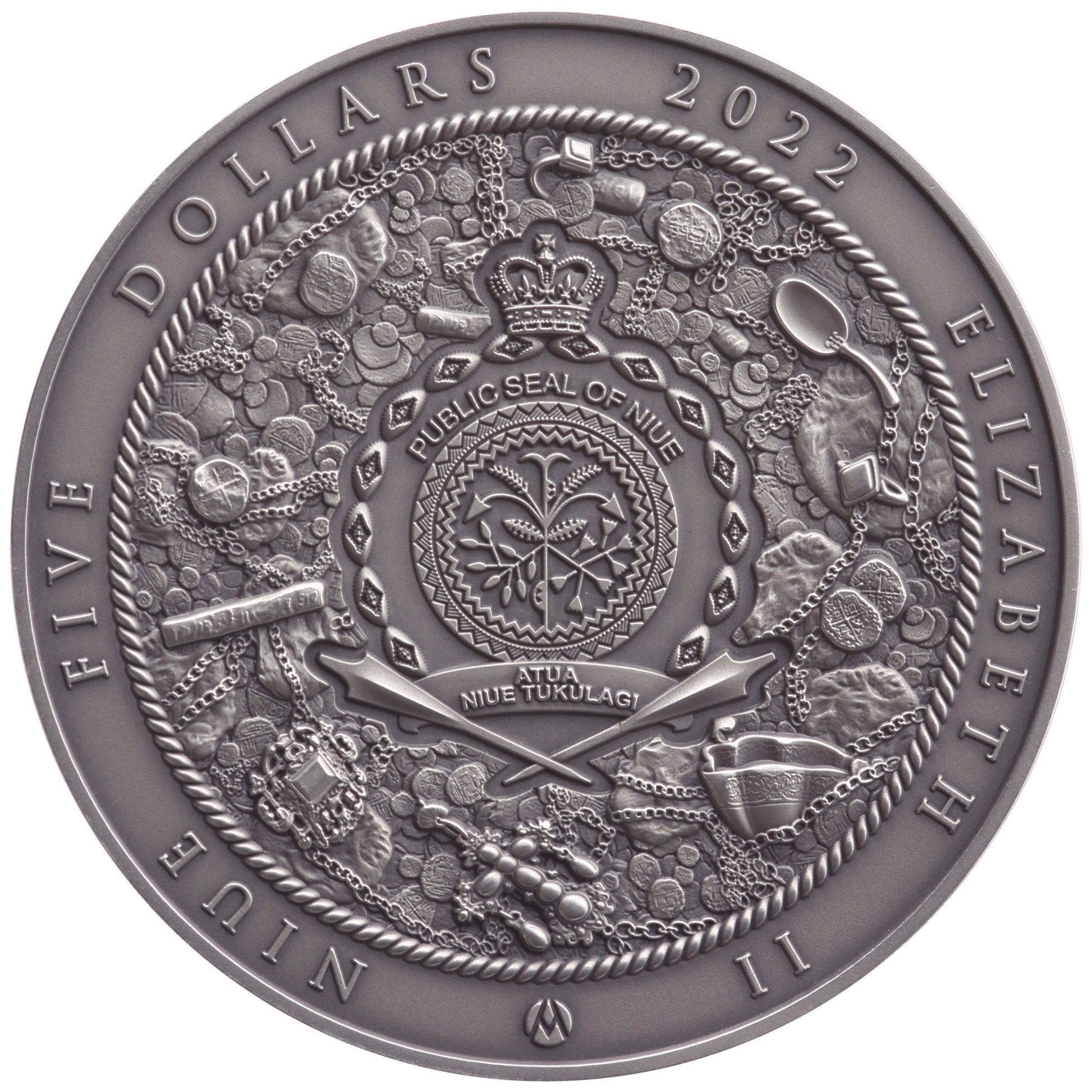 2022 Niue Atocha Shipwreck 2 oz Silver Coin - CoinsTV