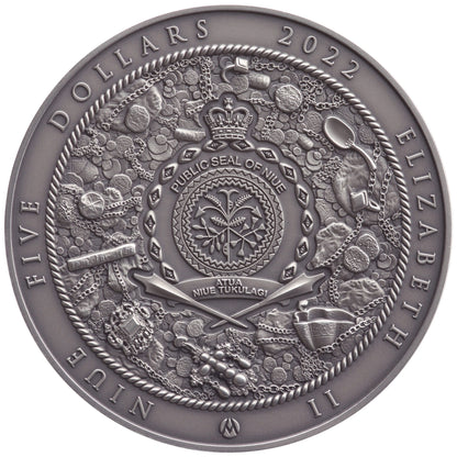 2022 Niue Atocha Shipwreck 2 oz Silver Coin - CoinsTV