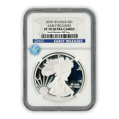 2010 W Silver Eagle - Early Releases - NGC PF70 Ultra Cameo Sight White - CoinsTV