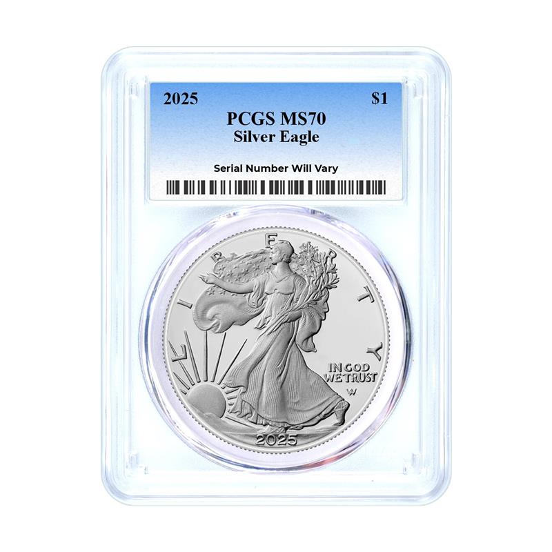 2025 Silver Eagle PCGS MS70 - CoinsTV