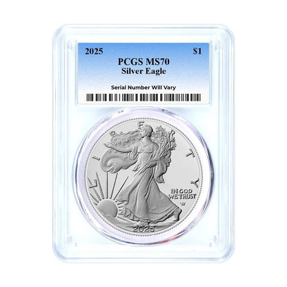 2025 Silver Eagle PCGS MS70 - CoinsTV
