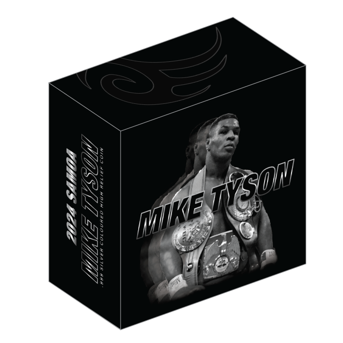 2024 Samoa Mike Tyson HR Colorized 1 oz Silver Coin - CoinsTV