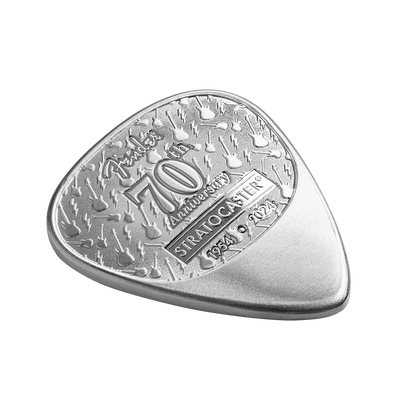 2024 Pamp Fender Guitar Pick 70th Anniv. of the Stratocaster 10g Silver Medal