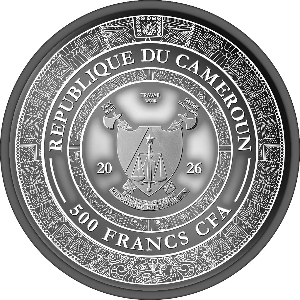 2026 Cameroon Sugar Skulls - Rose & Bone 1/4 oz Silver Coin