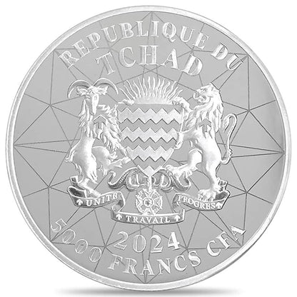 2024 Chad Multifaceted American Eagle UHR 1 oz Silver Coin